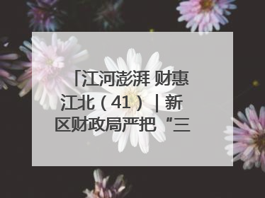 江河澎湃 财惠江北（41）｜新区财政局严把“三关” 绘就“良田美景”